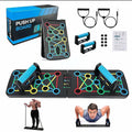 Push-up board with accessories and packaging on a white background